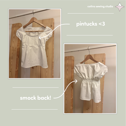 carla babydoll top sewing pattern